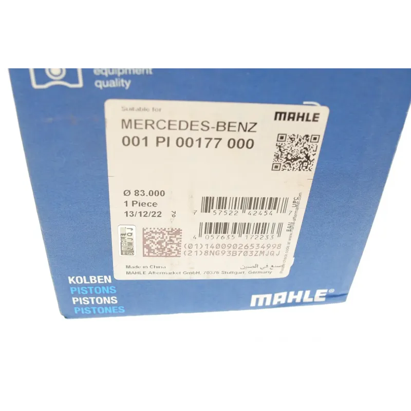 Поршень MAHLE 001 PI 00177 000 для Mercedes-Benz Sprinter 906 2.2CDI OM651 (83.00mm/STD)