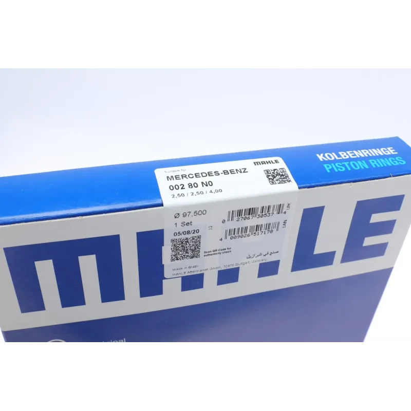 Комплект поршневих кілець MAHLE 002 80 N0 для Mercedes-Benz OM364-366 (97.50mm/STD)