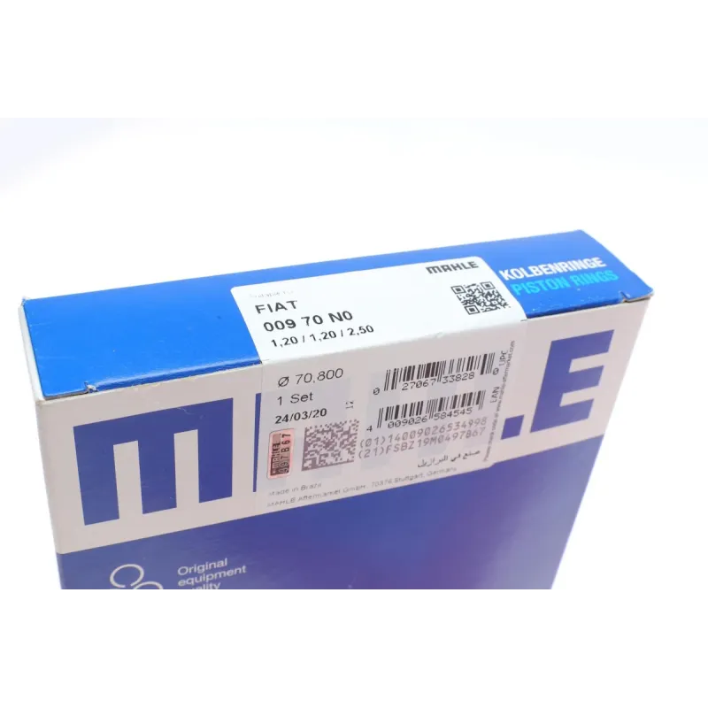Комплект поршневих кілець MAHLE 009 70 N0 для Fiat Punto/Bravo 1.2i 93-09 (70.80mm/STD)