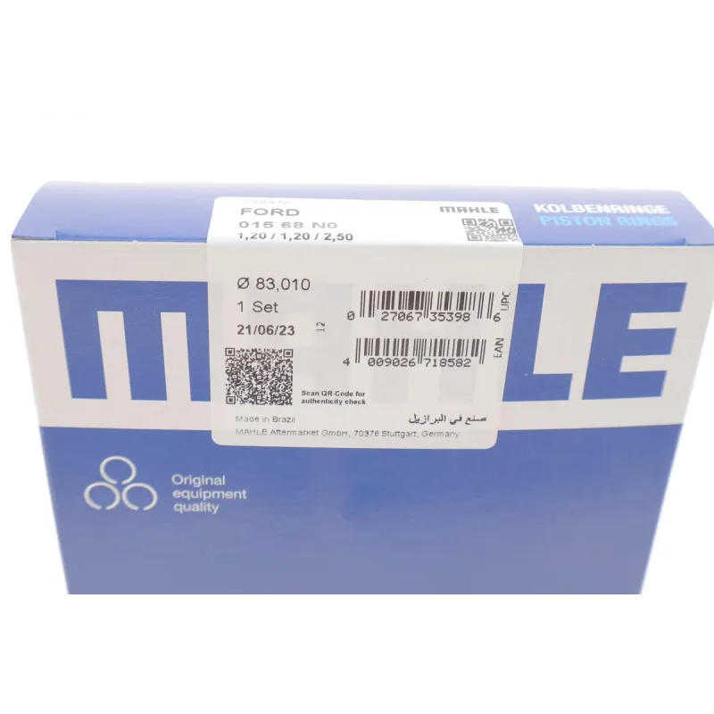 Комплект поршневих кілець MAHLE 015 68 N0 для Ford Focus 1.8i 83.01мм STD