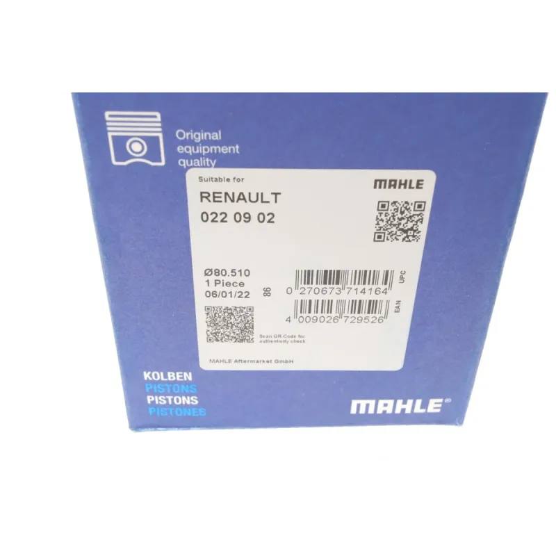 Поршень Renault Megane II/Laguna II 1.9dci 01-07 (80.51mm/+0.5)