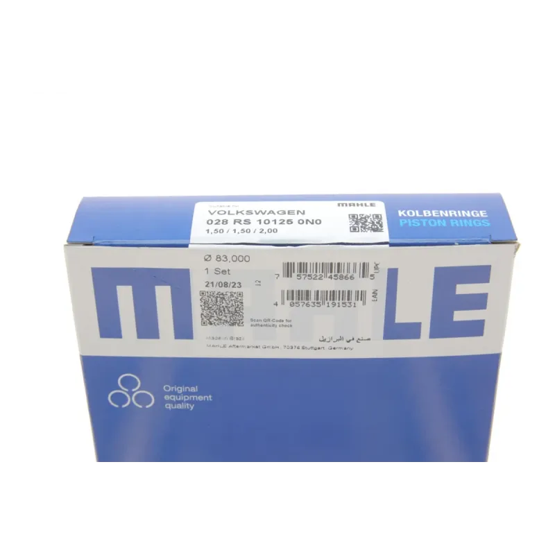 Комплект поршневих кілець MAHLE 028 RS 10125 0N0 для Audi Q5/Q7/Q8, VW Touareg 3.0/4.0 TDI 15- (83.00mm/STD)