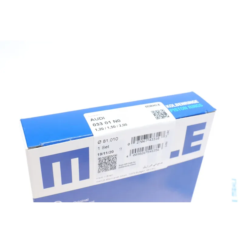 Комплект поршневих кілець MAHLE 033 01 N0 для Volkswagen Golf/Passat/Bora 1.6i (81.01мм/STD)