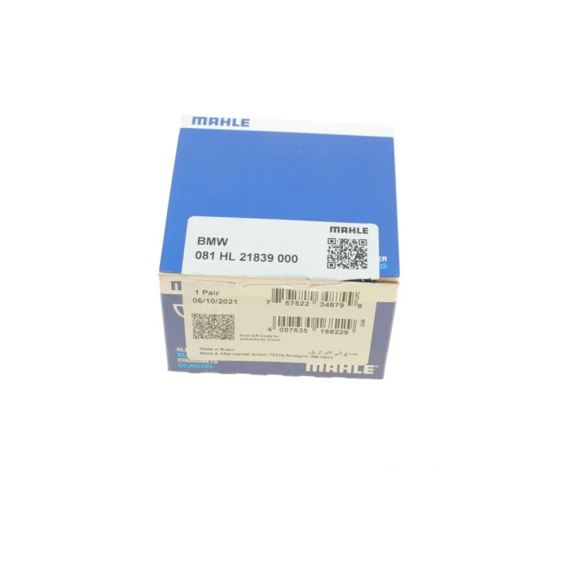 Вкладиші корінні MAHLE 081 HL 21839 000 для BMW 3 (E90/F30)/5 (F10/F07) 2.0/3.0d 04-18 STD (N47/N57)