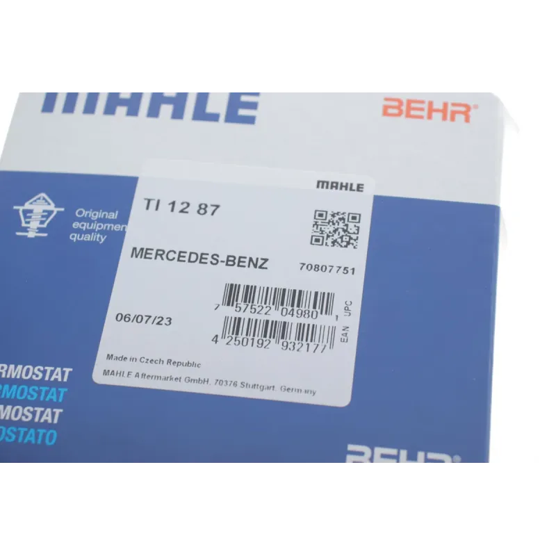 Термостат MAHLE TI 12 87 для Mercedes-Benz A-Class (W168) Vaneo (W414) 87°C