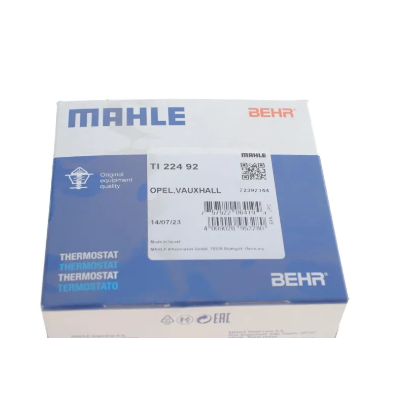 Термостат MAHLE TI 224 92 (92°C) для Opel Astra G/H, Combo, Corsa B/C/D, Meriva, Tigra