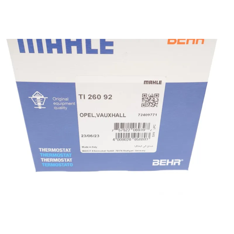 Термостат MAHLE TI 260 92 для Opel Astra H, Insignia A, Zafira B 1.6 (92°C)