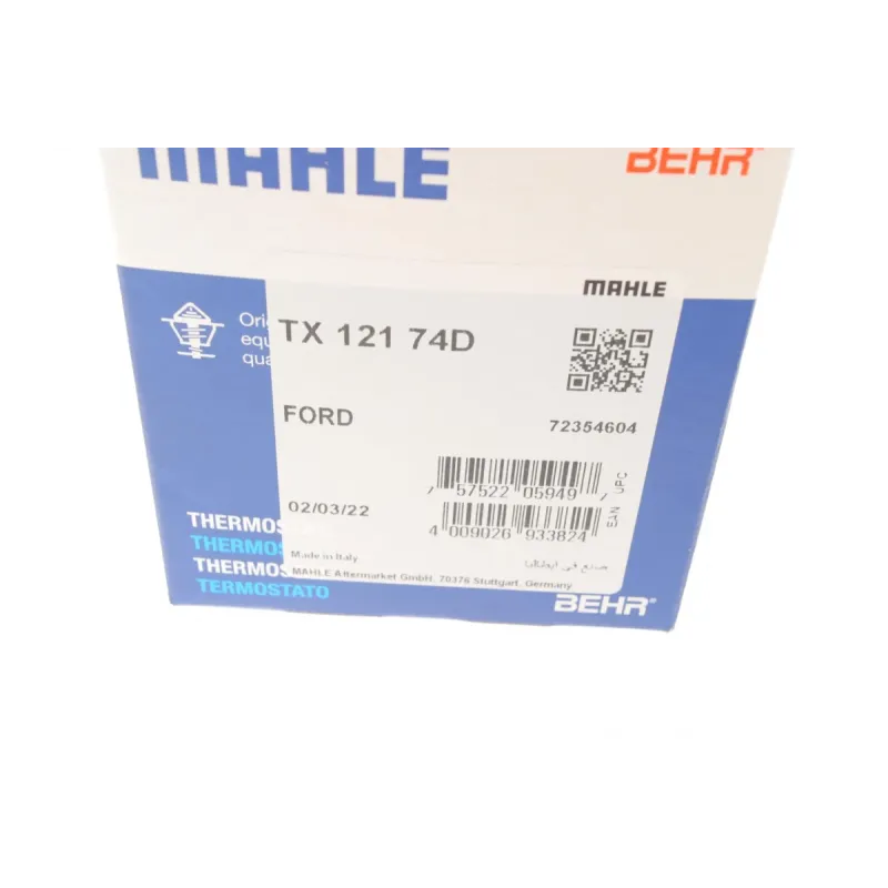 Термостат MAHLE TX 121 74D для Ford Focus 1.4/1.6 74°C (2004-2012)
