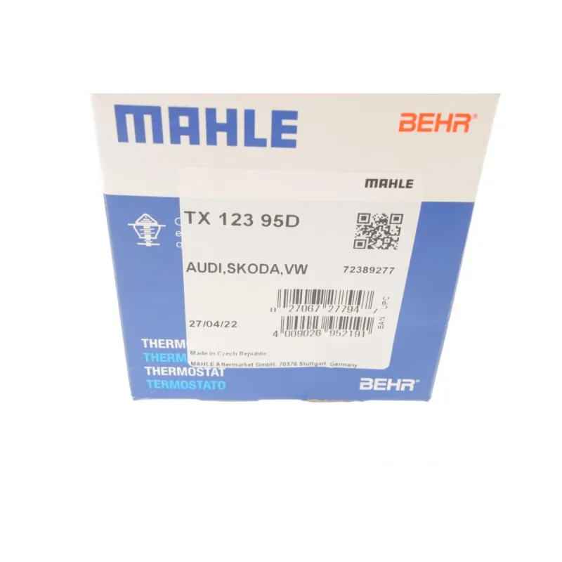 Термостат MAHLE TX 123 95D для VW Passat B7 1.8 TSI, Audi A4 B8 2.0 TFSI (95°C)