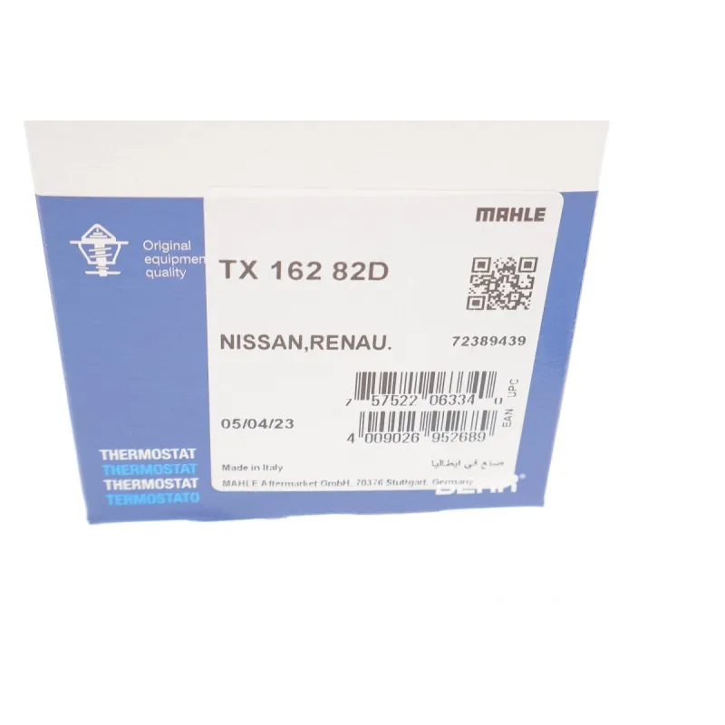 Термостат MAHLE TX 162 82D для Renault Laguna/Megane, Nissan Qashqai/Micra, 82°C