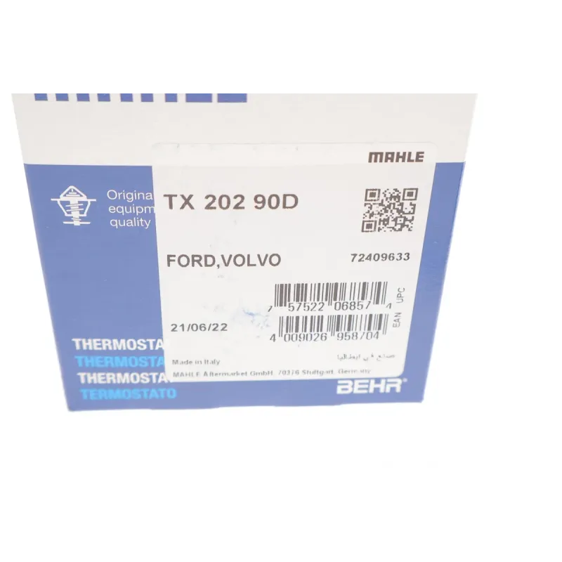 Термостат MAHLE TX 202 90°C для Ford Focus II, Mondeo IV, Volvo S80 II 2.5, V50, C70 II 2.4/2.5