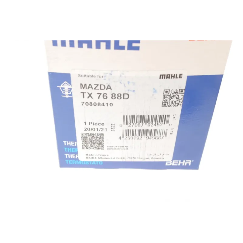Термостат MAHLE TX 76 88D для Mazda 323, 626, Kia Sportage 1.3-2.0 D 88°C
