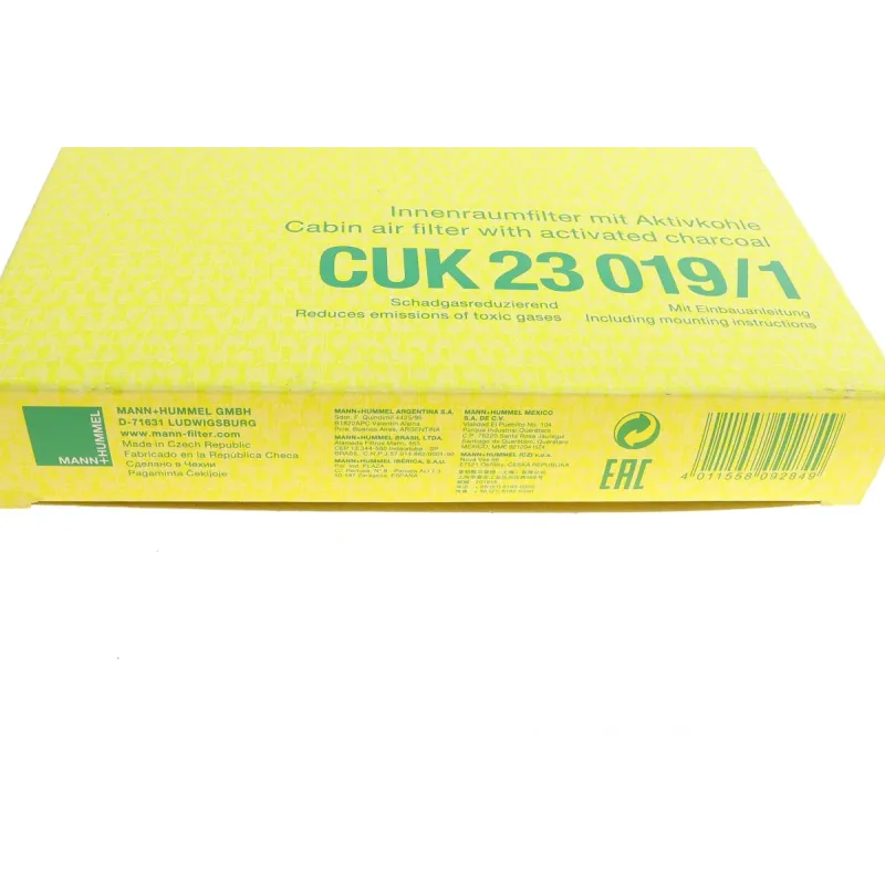 Фільтр салону вугільний MANN-FILTER CUK 23 019/1 для Hyundai Creta, Tucson, Kia Rio, Sportage