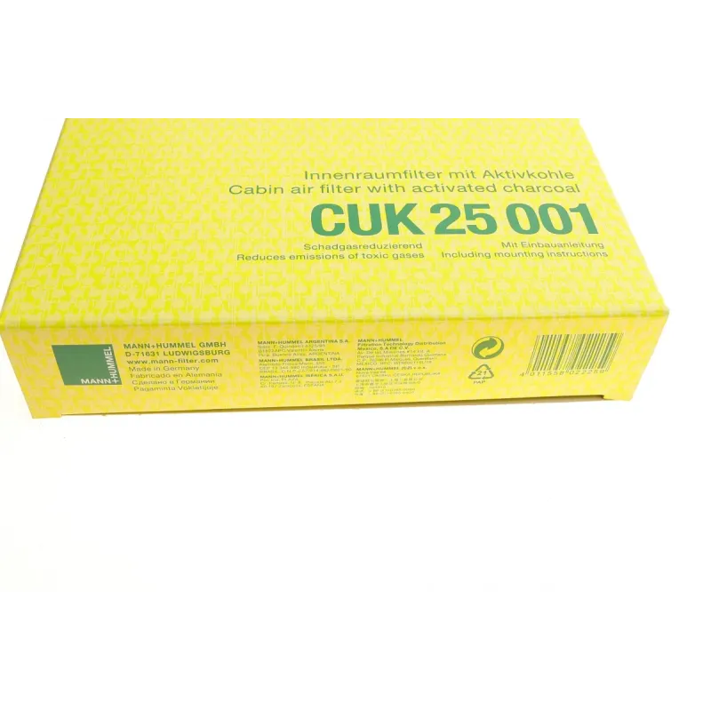 Фільтр салону вугільний MANN-FILTER CUK 25 001 для BMW 3 (F30/F80) 2011-, 248x198x41 мм