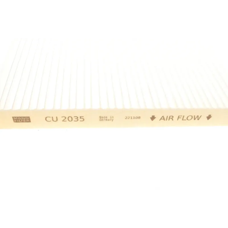 Фільтр салону MANN-FILTER CU 2035 для Toyota Avensis T25 2003-2008, Corolla E12 2002-2007, 198x220x20 мм
