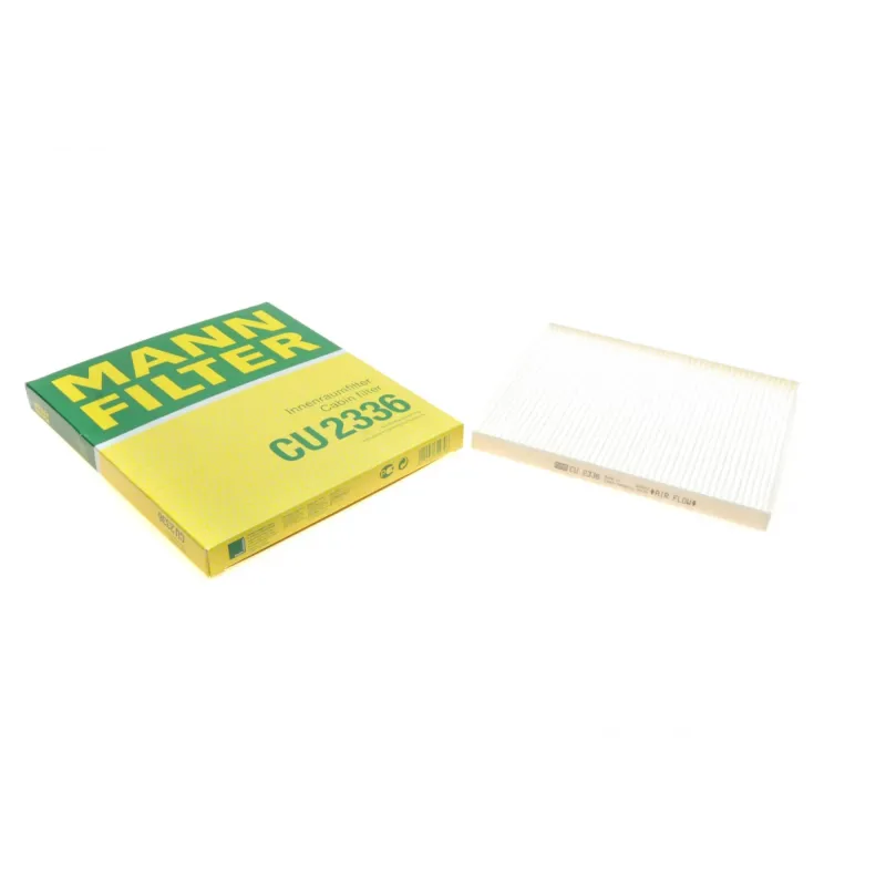 Фільтр салону MANN-FILTER CU 2336 пиловий для Hyundai Accent, i40, Tucson, Kia Rio, Sportage, Cerato, 227x201x17 мм