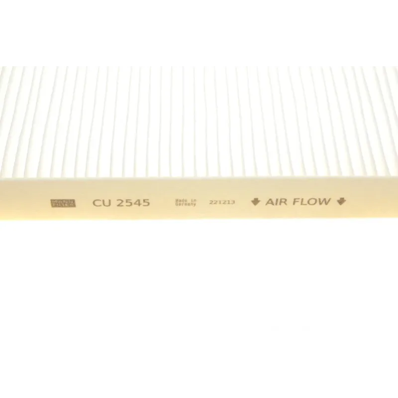 Фільтр салону MANN-FILTER CU 2545 для Audi A2, Seat Ibiza, VW Polo, 252x216x32 мм