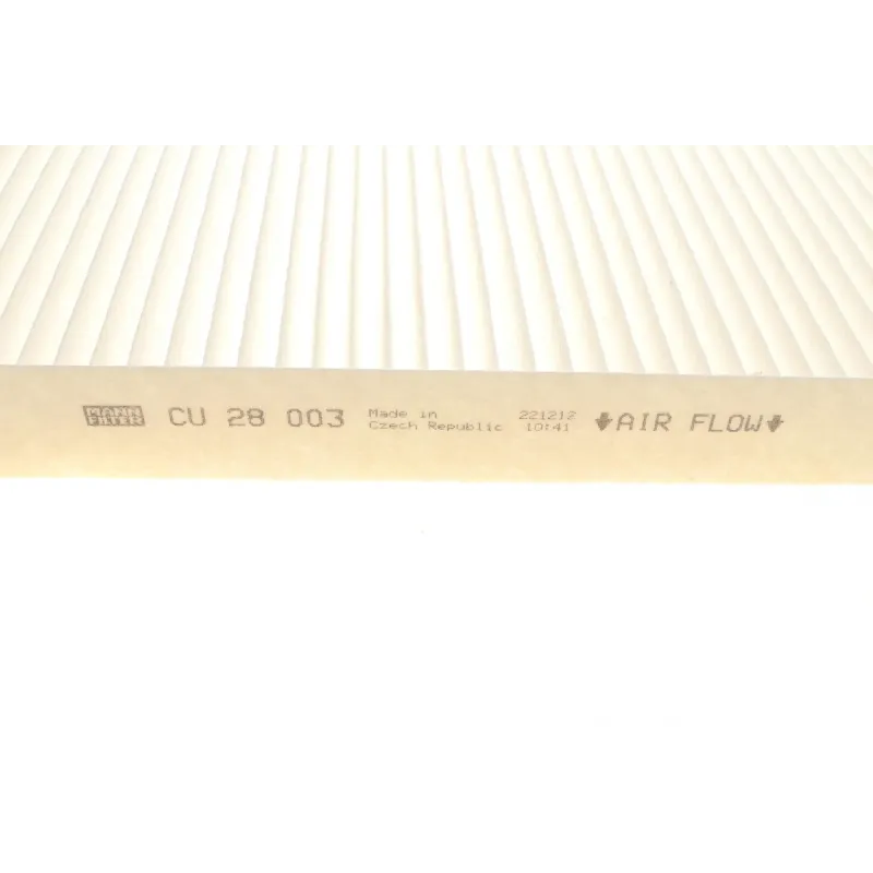 Фільтр салону MANN-FILTER CU 28 003 для Chrysler 300C, Dodge Challenger, Charger 276x200x30 мм