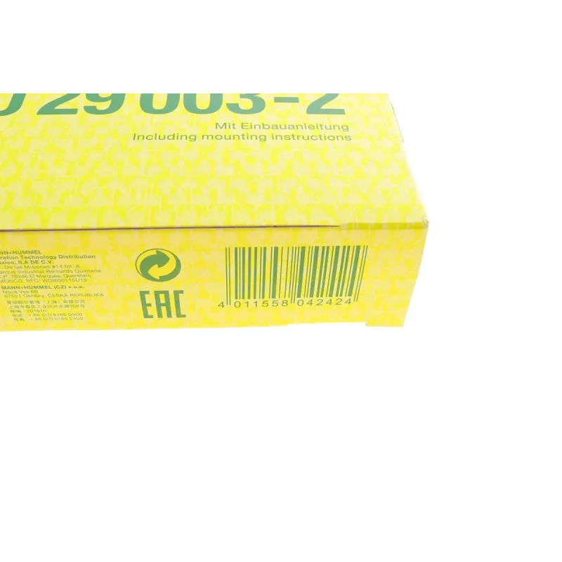 Фільтр салону MANN-FILTER CU 29 003-2 для Peugeot Partner, Citroen Berlingo, C4, Jumpy, C5, Fiat Doblo, Scudo (комплект 2 шт.) 293x96x32 мм