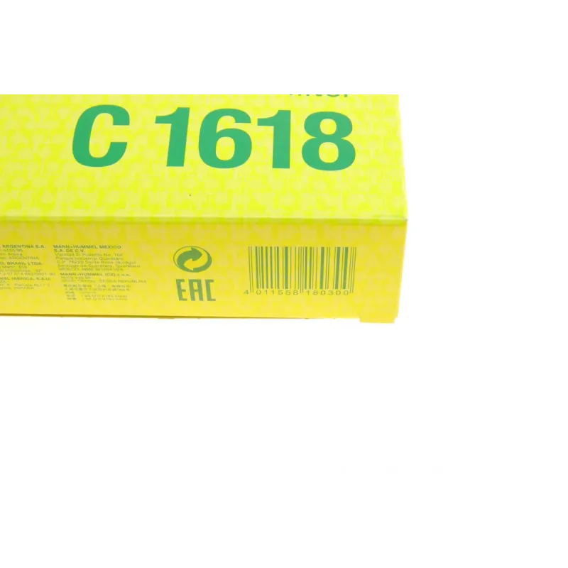 Фільтр повітряний MANN-FILTER C 1618 для Nissan Micra K11/K12, Note E11 1.0-1.4i 16V 1992-2013, 170x158x34 мм