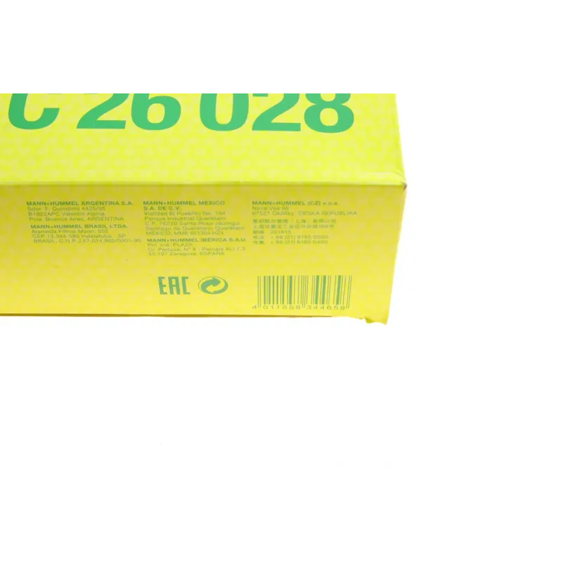 Фільтр повітряний MANN-FILTER C 26 028 для Mazda 3, 6, CX-5 2.2D/2.0/2.5T