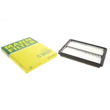 Фільтр повітряний MANN-FILTER C 3033 для Kia Sorento 2.4i/2.5CRDi/3.5i V6 2002-2006, 297x236x34 мм