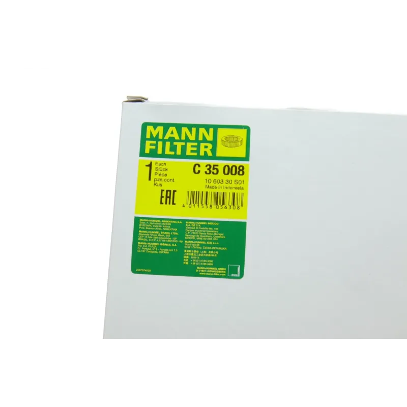 Фільтр повітряний MANN-FILTER C 35 008 для Honda Accord 2.2 i-DTEC 2008-2015, 348x153x46 мм