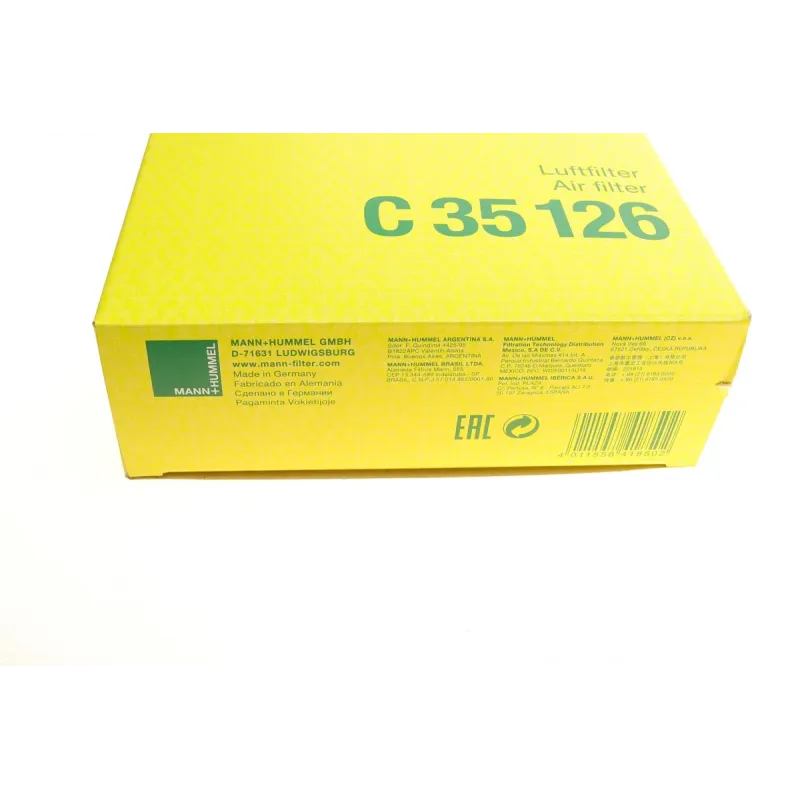 Фільтр повітряний MANN-FILTER C 35 126 для Land Rover Discovery V, Range Rover Sport L494, 347x163x50 мм