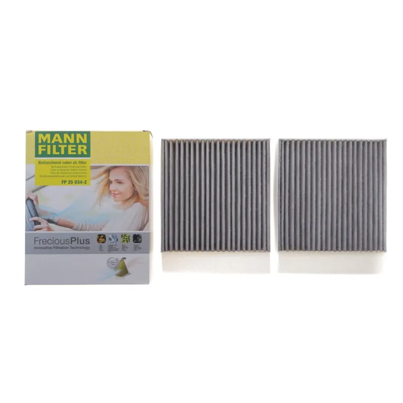 Фільтр салону вугільний MANN-FILTER FP 25 034-2 для Mercedes-Benz EQE/EQS (V295/X294/V297/X296) 2021-, 195x244x35 мм