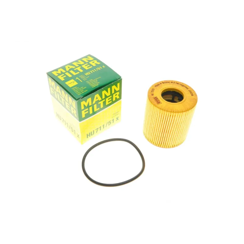 Фільтр масляний MANN-FILTER HU 711/51 X для Ford Transit, Citroen Berlingo, Peugeot 307, 64x29x69 мм