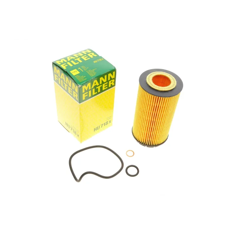 Фільтр масляний MANN-FILTER HU 718 X для Hyundai Tucson, Kia Sportage 2.0CRDi 2004-2010, Jeep Cherokee 2.5CRD 2001-2008, 62x30x117 мм