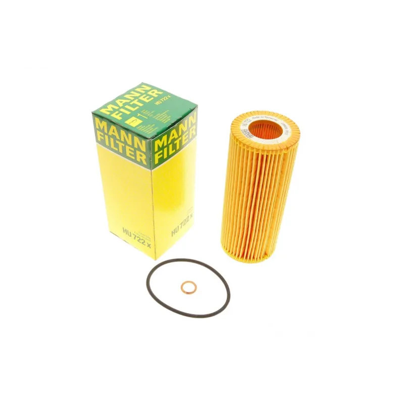 Фільтр масляний MANN-FILTER HU 722 X для BMW 3 (E46/E90/E91) 2.0d/td M47/N47, X3 (E83) 2.0d M47/N47 64x155x31 мм