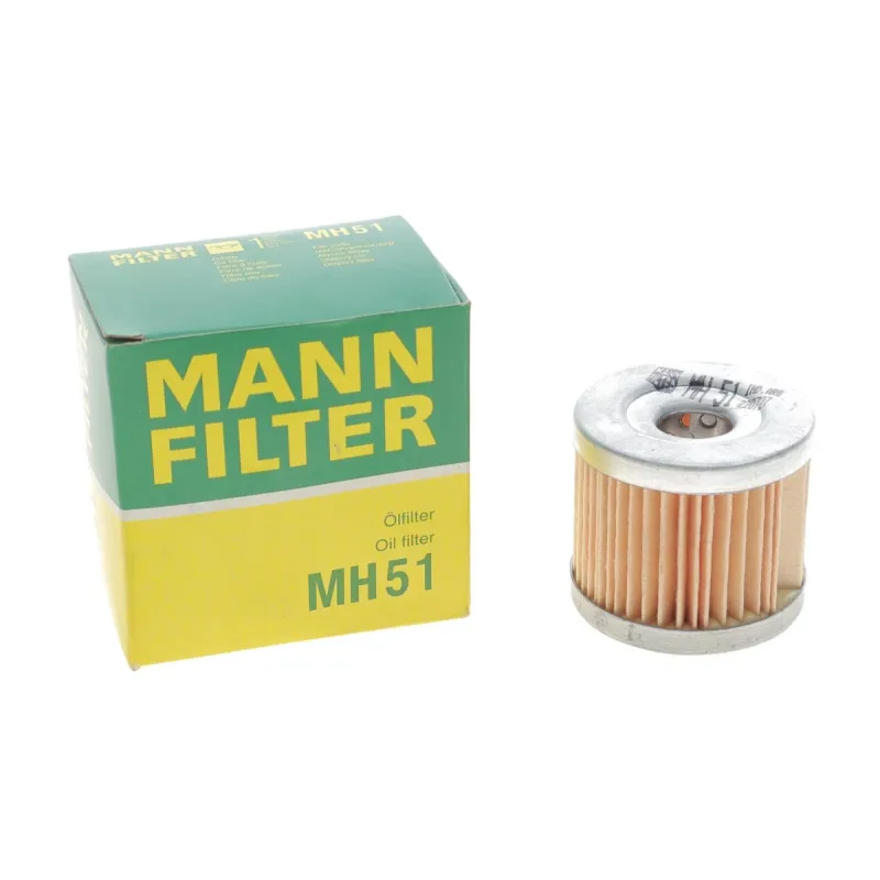 Фільтр масляний MANN-FILTER MH 51 для Suzuki AN 400 Burgman, Burgman 200, AN 150, 44x40x13 мм