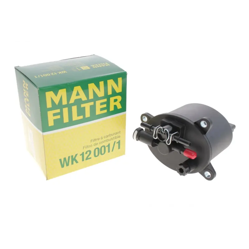 Фільтр паливний MANN-FILTER WK 12 001/1 для Citroen C5/C6, Ford Mondeo 2.2 TDCI/HDi 2006-, з водоспускною пробкою, 155 мм