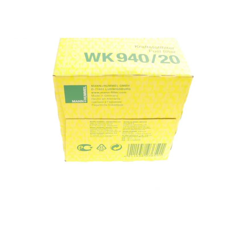 Фільтр паливний MANN-FILTER WK 940/20 для Renault Magnum, Irisbus 12.0D/Premium 11.1D