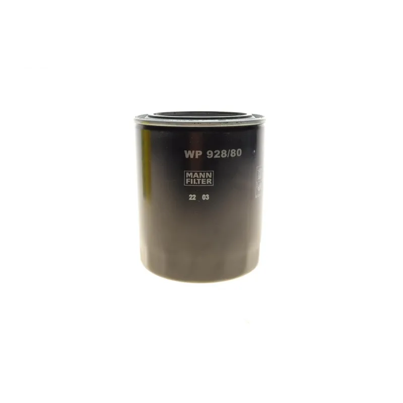 Фільтр масляний MANN-FILTER WP 928/80 для Ford Ranger, Toyota Hilux, Land Cruiser, Mazda B-Serie 2.0D-4.2D 81-07, M24x1.5, 102x126 мм