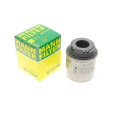Фільтр масляний MANN-FILTER W712/94 для Volkswagen Caddy III 1.2 TSI 2010-2015, Golf VII 1.4 TSI 2010-2013, Passat B7 1.4 TSI 2010-2014