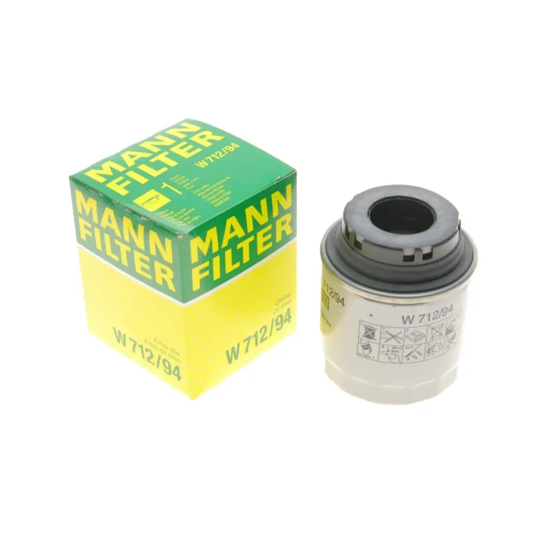 Фільтр масляний MANN-FILTER W712/94 для Volkswagen Caddy III 1.2 TSI 2010-2015, Golf VII 1.4 TSI 2010-2013, Passat B7 1.4 TSI 2010-2014