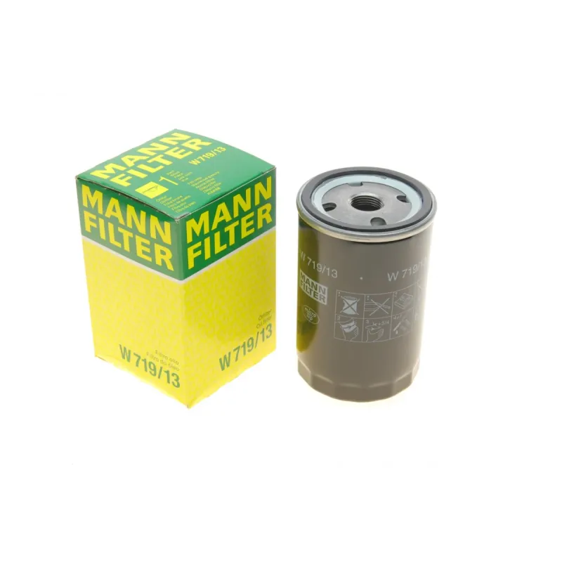 Фільтр масляний MANN-FILTER W 719/13 для Mercedes-Benz 190 (W201), E-Class (W124), S-Class (W126) 76 мм