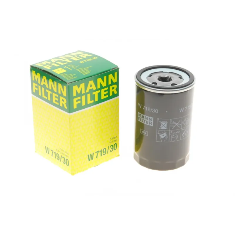 Фільтр масляний MANN-FILTER W 719/30 для Audi 80/100, VW Caddy/Golf, 76 мм