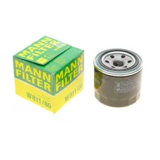 Фільтр масляний MANN-FILTER W811/80 для Kia Ceed, Rio, Hyundai Tucson, Mazda, Mitsubishi, 80 мм