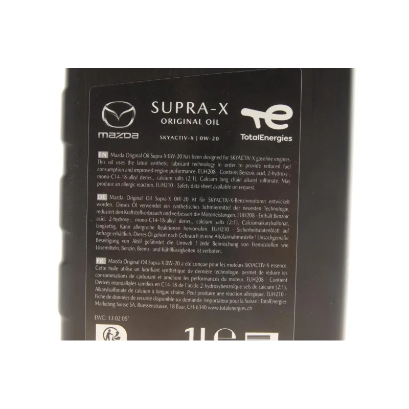 Моторна олива MAZDA Original Supra X 0W-20 (1L) 216247