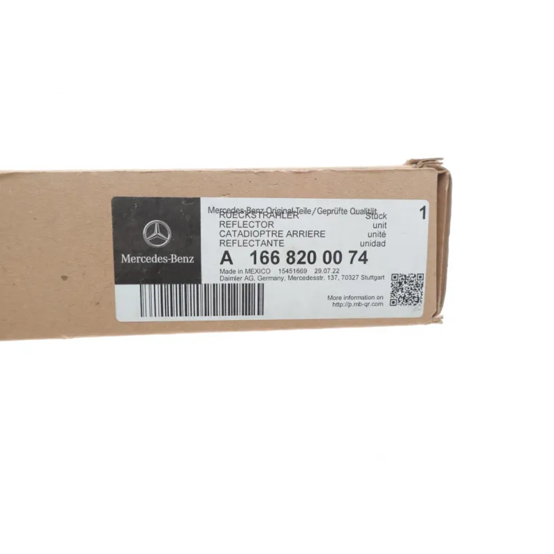Світловідбивач заднього бампера Mercedes-Benz M-Class W166 1668200074 (лівий)