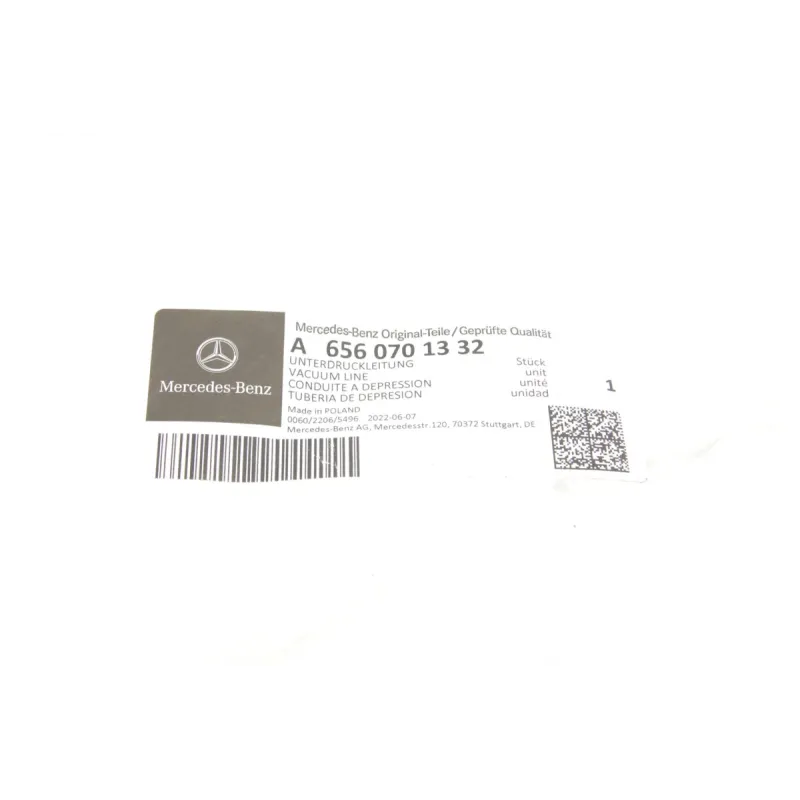 Трубка вакуумна MERCEDES 6560701332 для S-class (W222) 2013-