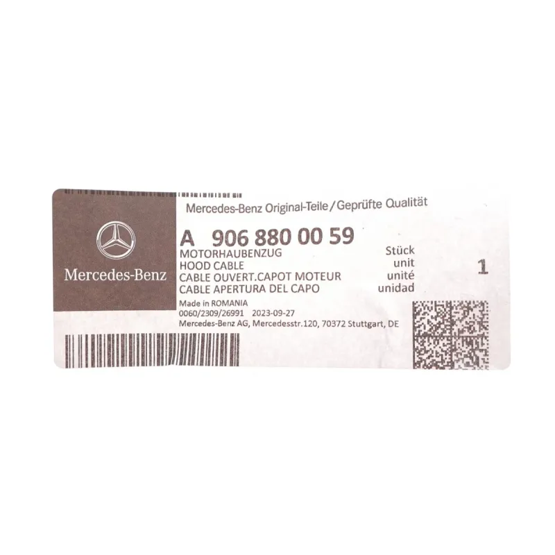 Трос капоту Mercedes-Benz Sprinter W906 / Volkswagen Crafter II 2006-, артикул 9068800059