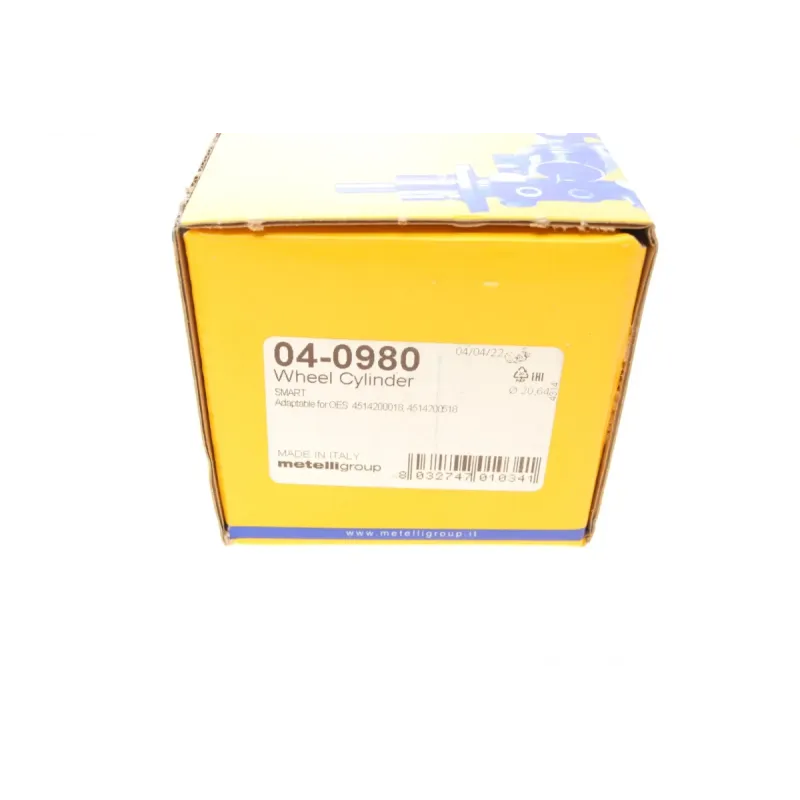 Циліндр гальмівний задній METELLI 04-0980 для Smart Fortwo (450, 451) 2004-2013, діаметр 20.64 мм