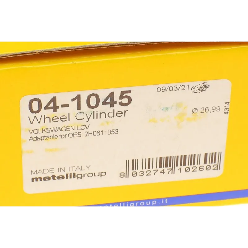 Циліндр гальмівний задній METELLI 04-1045 для Volkswagen Amarok 2010- (діаметр 26.99 мм)