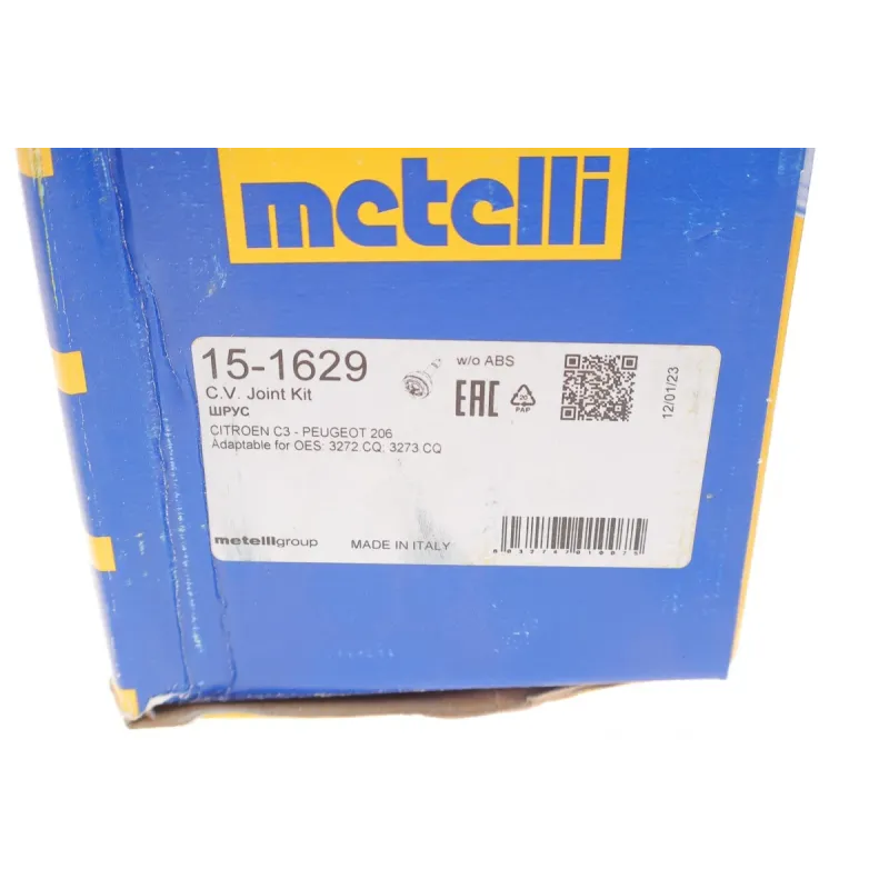 ШРКШ зовнішній METELLI 15-1629 для Citroen C3, Peugeot 206 1.1-1.4i/HDi 2002-, 21/21/48.5/75.1 мм