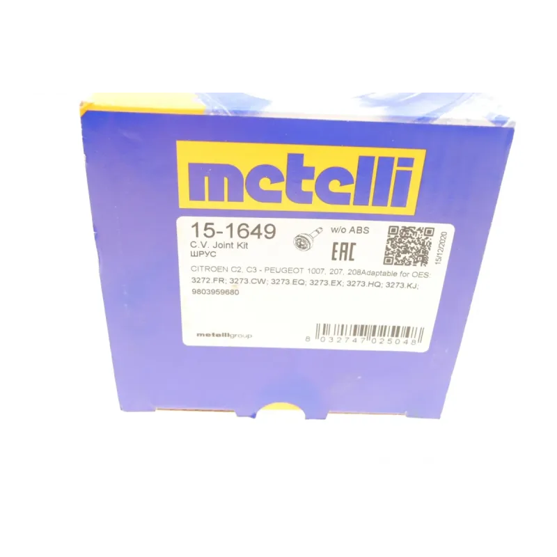 ШРКШ зовнішній METELLI 15-1649 для Citroen C2/C3, Peugeot 207/208 (21/22z, 48.6/79.2мм)