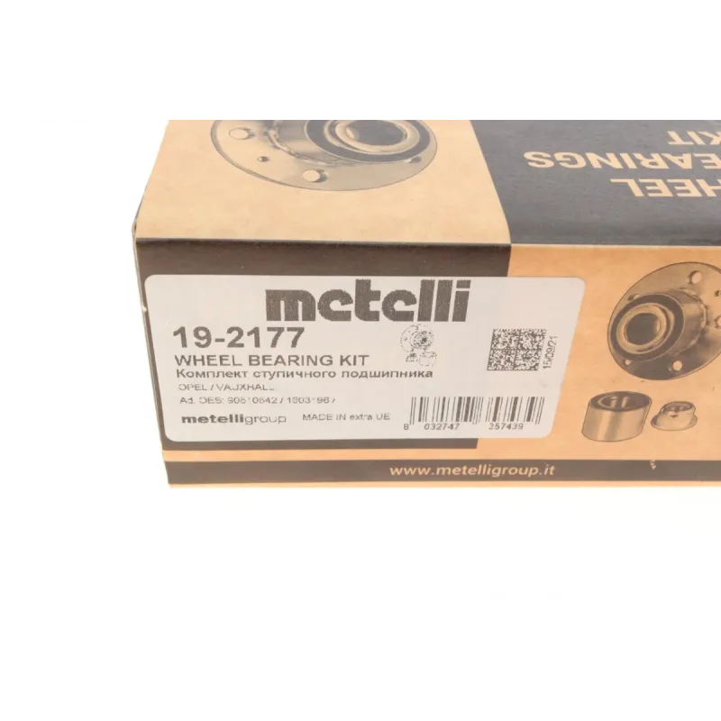 Підшипник маточини передній METELLI 19-2177 для Opel Astra F/Omega B/Vectra A/B (39x74x39 мм)